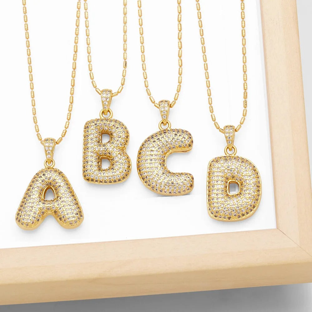 Zie – Collier Initiale Bulles Pavées