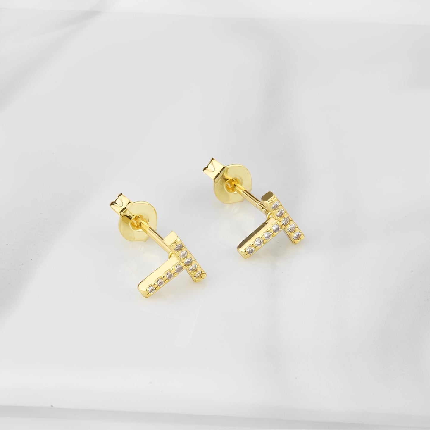 Aiah – Boucles d'Oreilles Lettre de l'Alphabet Anglais
