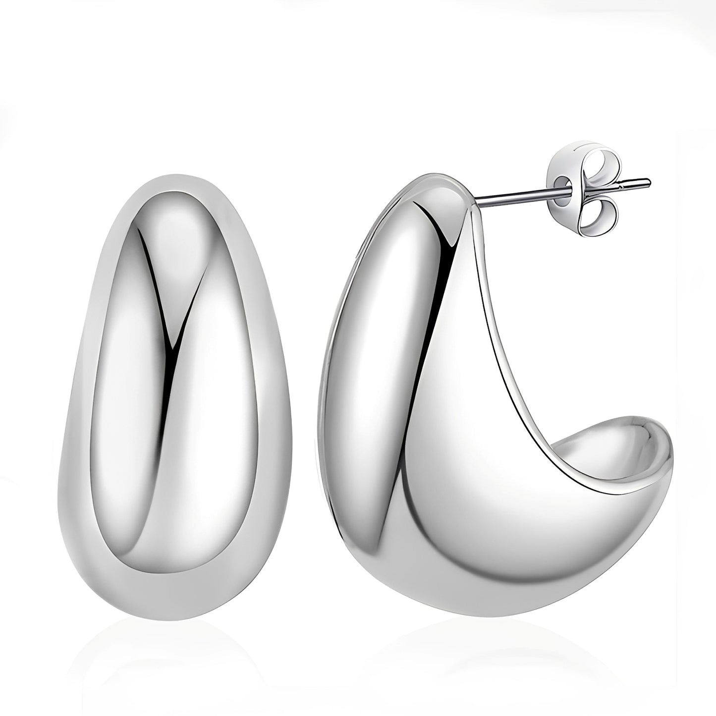 Alya – Boucles Goutte Métal Minimalistes