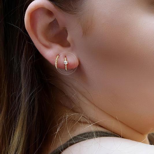 Valentina – Boucles Rondes Strass Élégance Simple