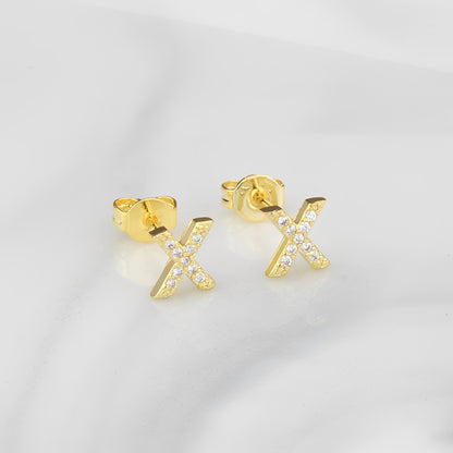 Aiah – Boucles d'Oreilles Lettre de l'Alphabet Anglais