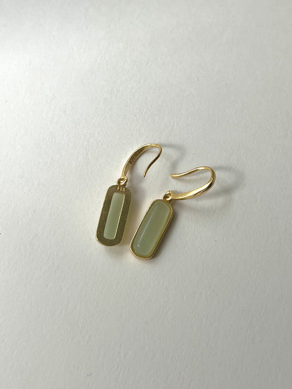 Fiona - Boucles d'oreilles avec pendentif en jade
