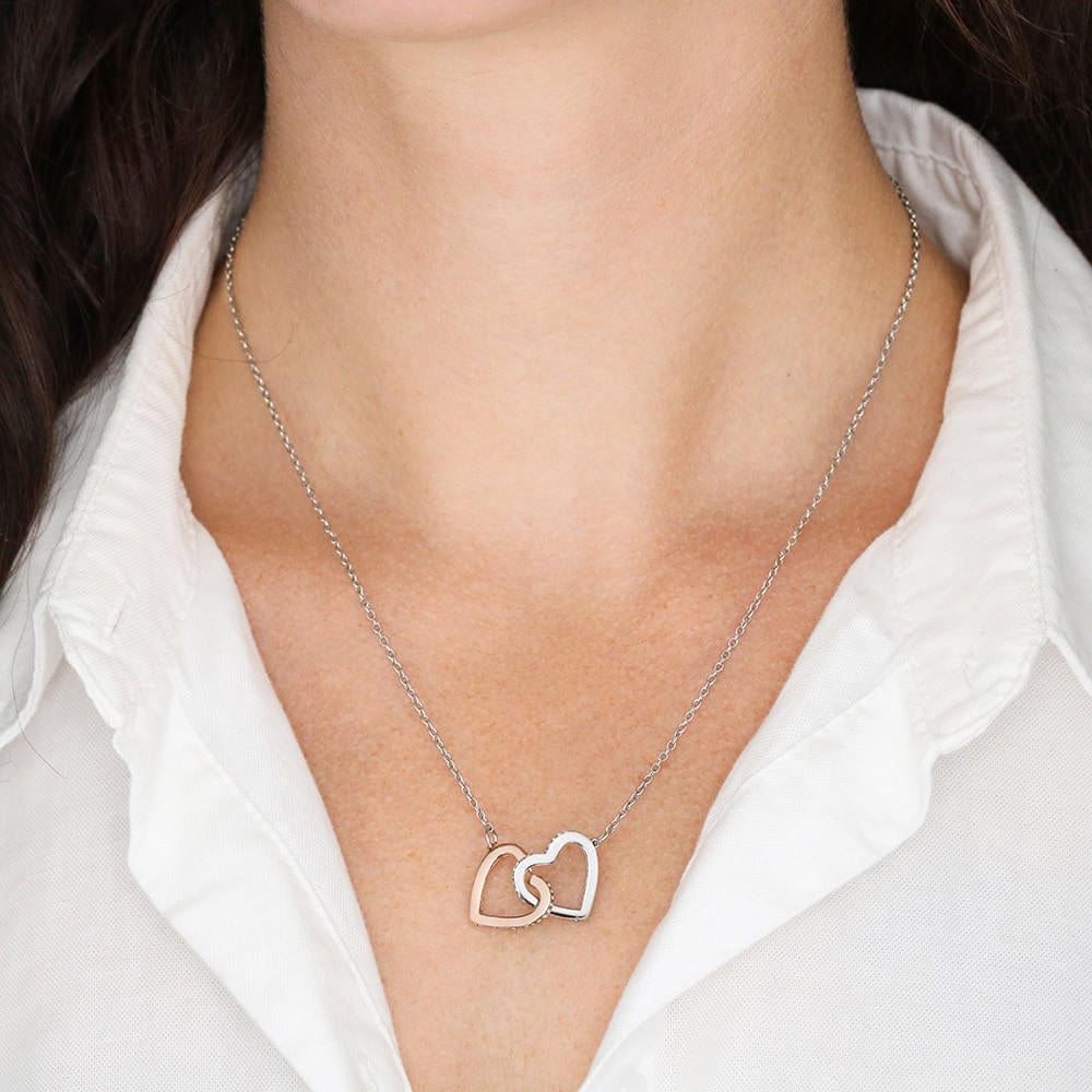 Miyori – Collier Double Cœur Platine