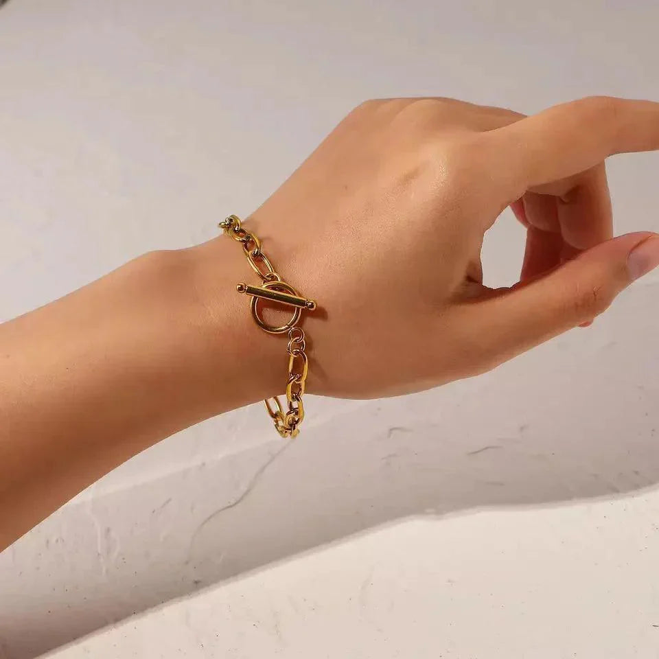 Valeria – Bracelet Zircon en Acier Inoxydable