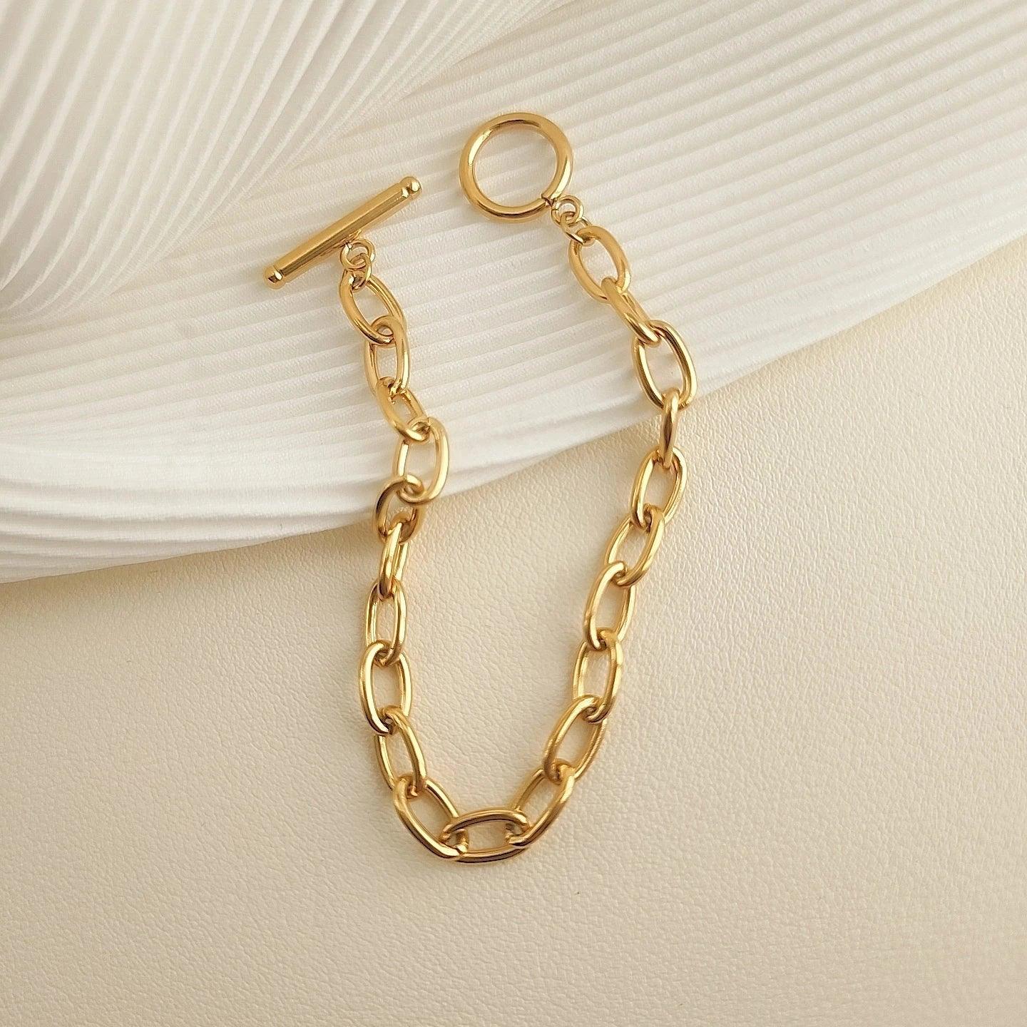 Valeria – Bracelet Zircon en Acier Inoxydable