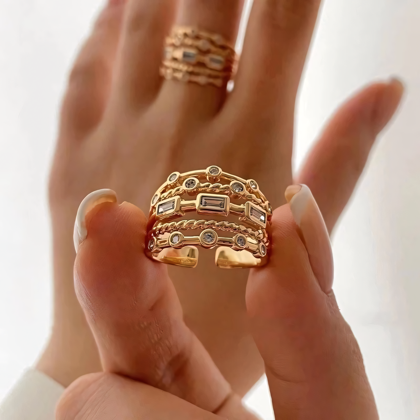 Oriane – Anneau Sertissage 18K