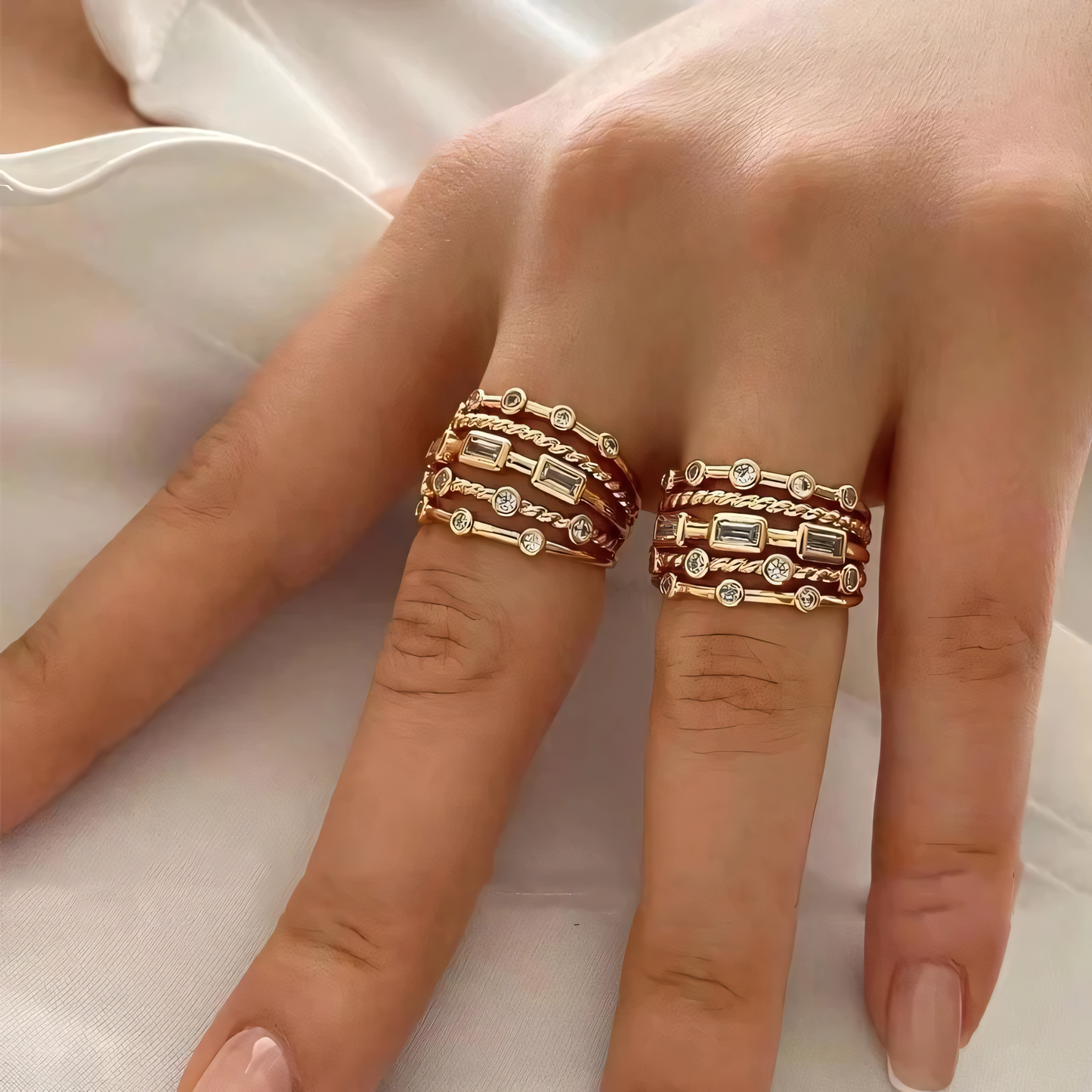 Oriane – Anneau Sertissage 18K