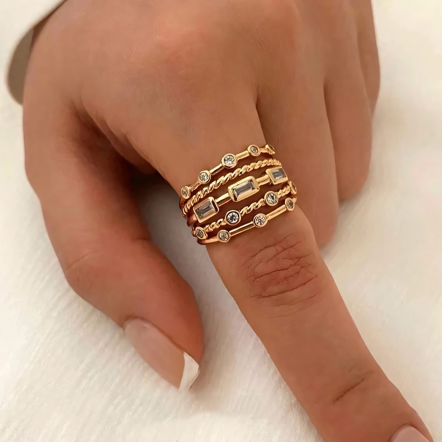 Oriane – Anneau Sertissage 18K
