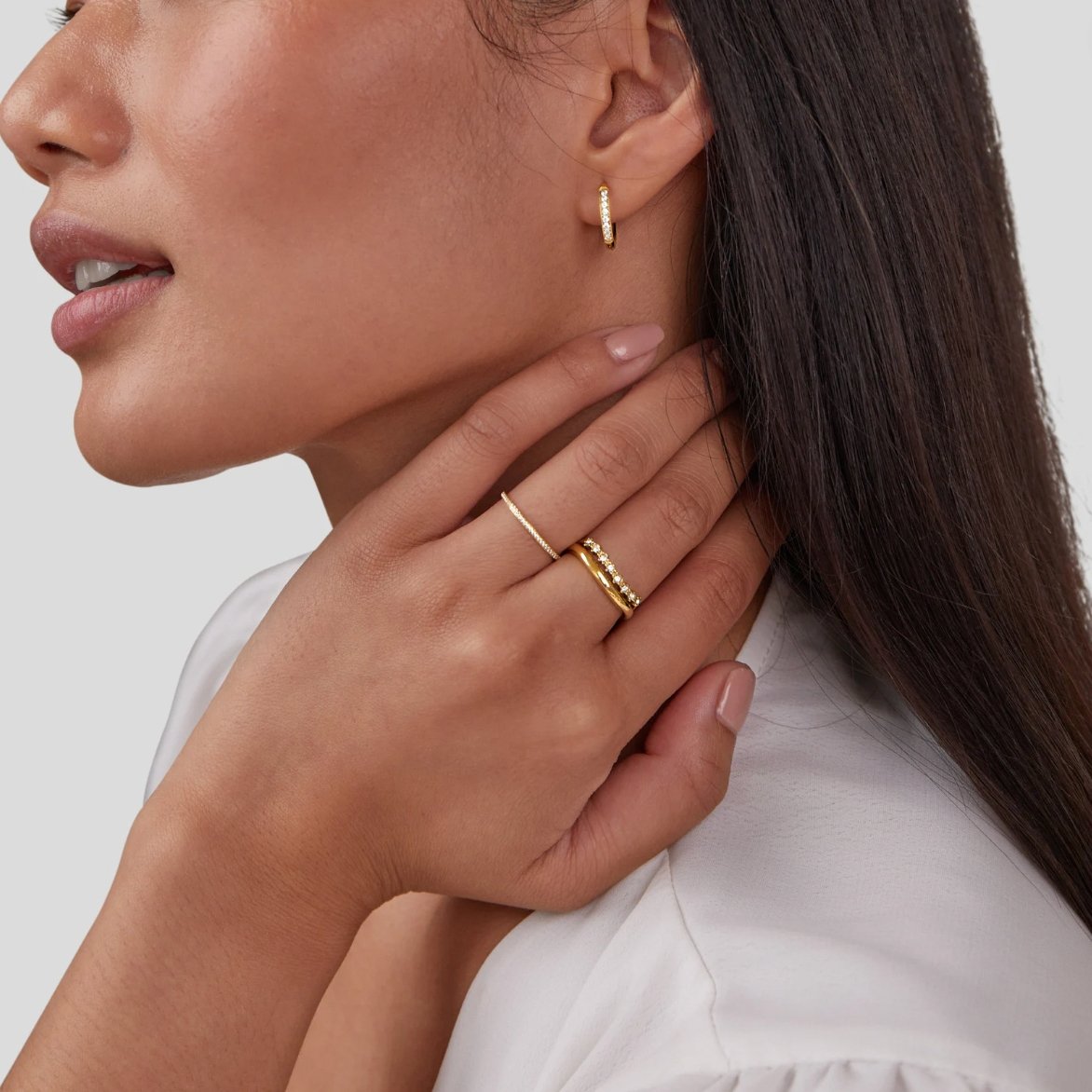 Marissa – Bague Superposée Cristal Blanc