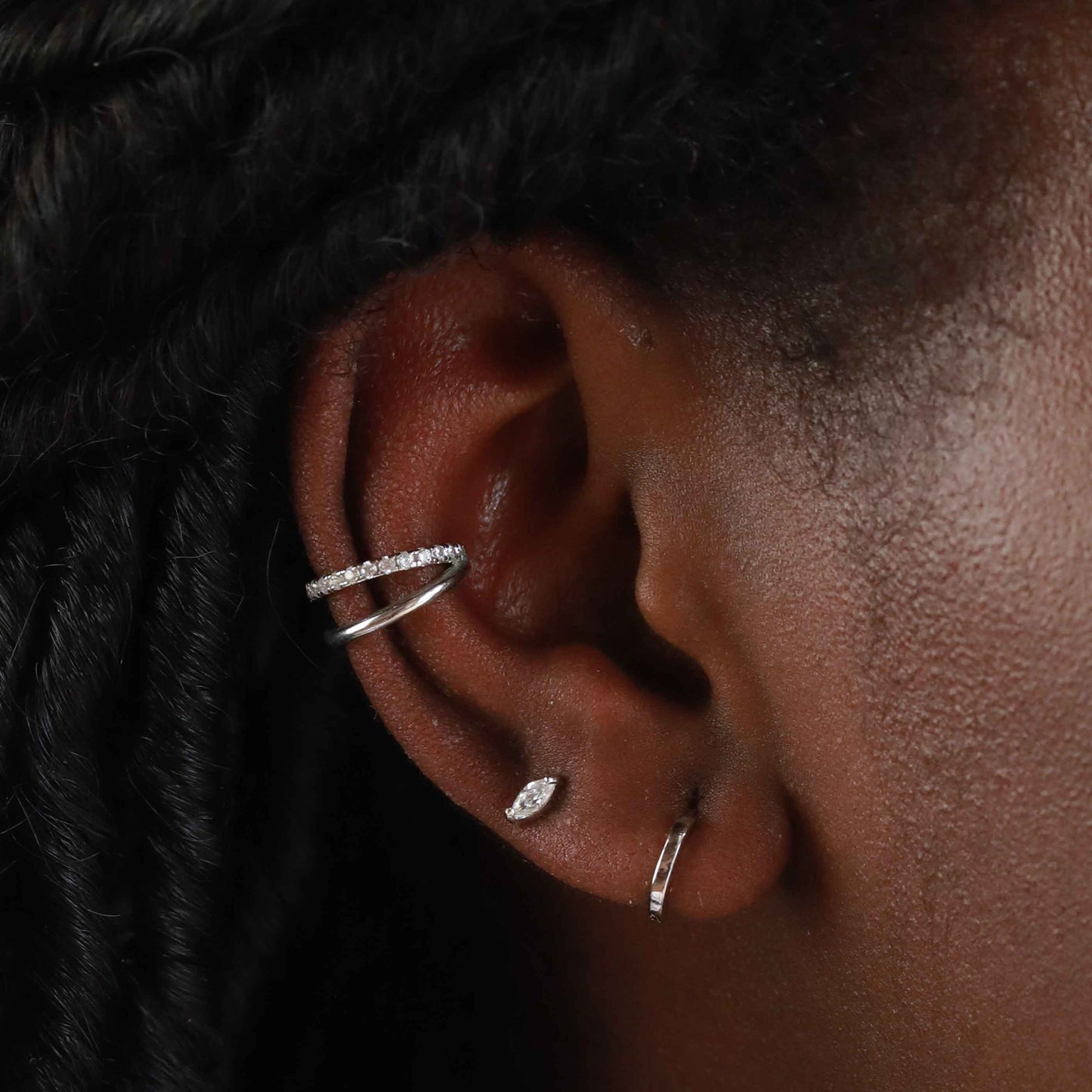 Riley – Manchette d'Oreille en Argent