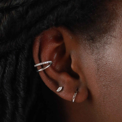Riley – Manchette d'Oreille en Argent
