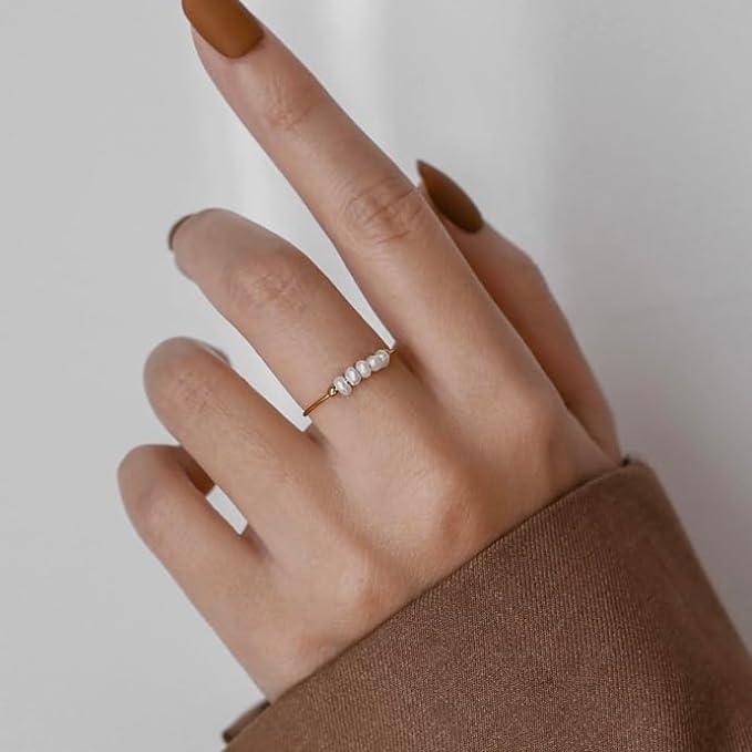 Miori – Bague Perle Naturelle Dorée