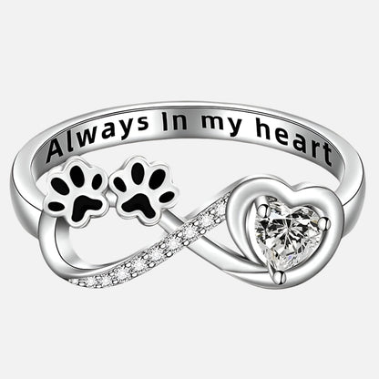 Haruko – Bague Petites Empreintes de Patte de Chien