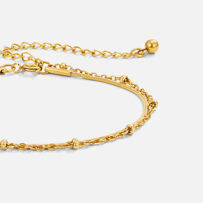 Evelyne – Bracelet Superposé Doré