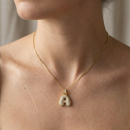 Zie – Collier Initiale Bulles Pavées
