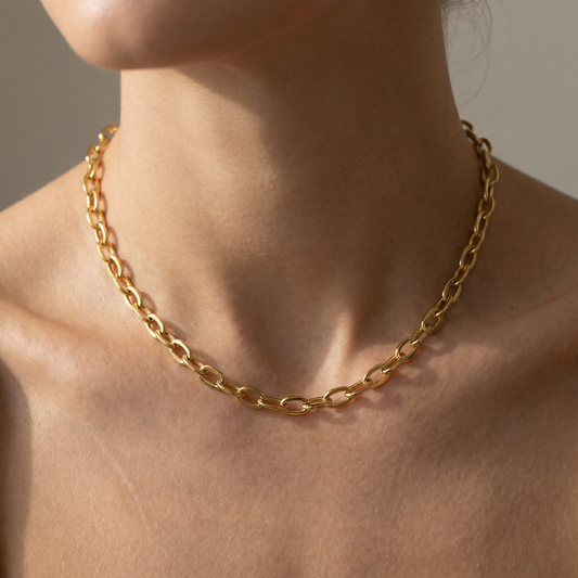 Elea – Simple Collier en Acier Titane