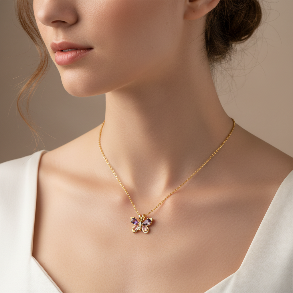 Eliane – Collier Papillon Héritage Éternel