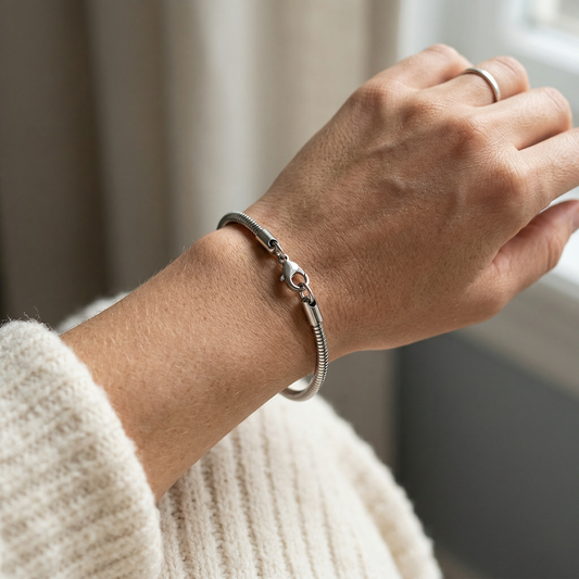 Neda – Bracelet de Chaîne Serpent Ronde Élégant