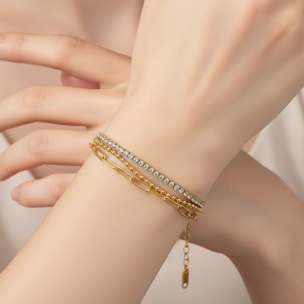 Lumen – Bracelet multicouche en acier