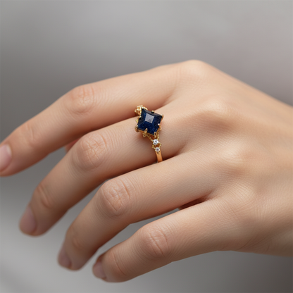 Nerisa – Bague Obsidienne Nuit Sombre