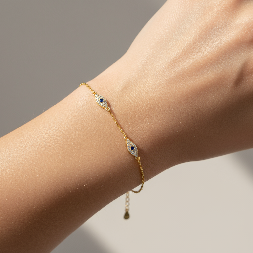 Ayumi – Bracelet Œil Protecteur Élégant
