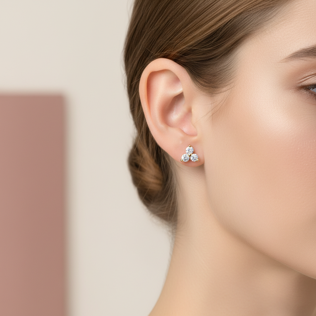 Lily – Boucles d'Oreilles Fleur Douce en Zircon