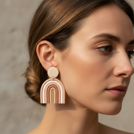 Jean – Boucles d'oreilles Arche Arc-en-Ciel
