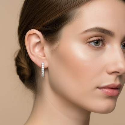 Clara – Boucles d'Oreilles Clou en Argent