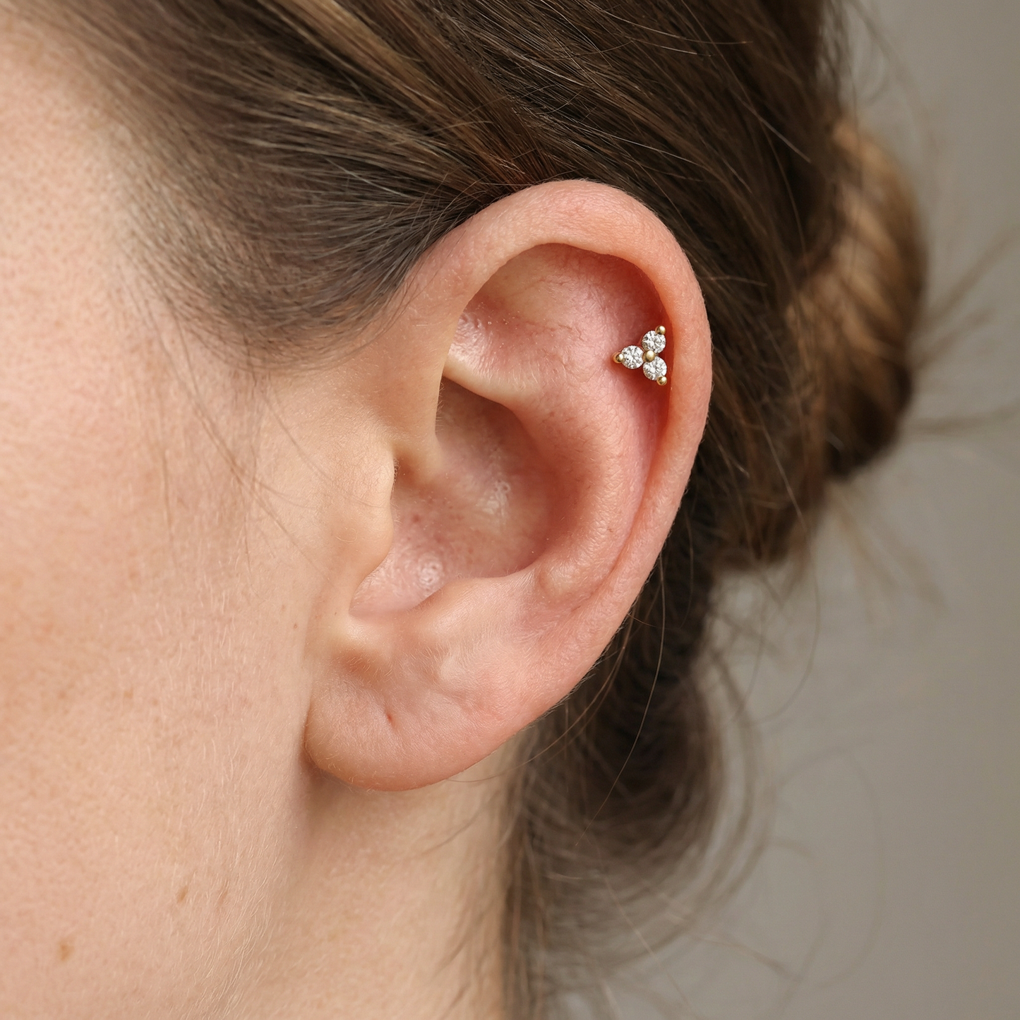 Whitney – Labret Cluster Trilogie en Cristaux