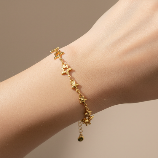 Lisa – Bracelet Sucré en Métal Plaqué Or