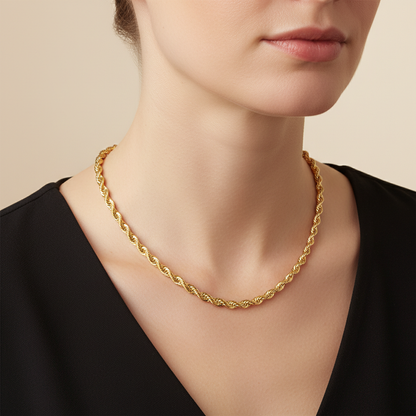 Isla – Collier chaîne ondulée à effet torsadé