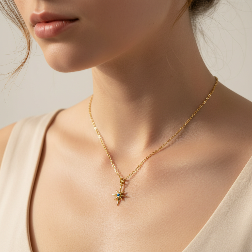 Julie – Collier personnalisé en cuivre plaqué or