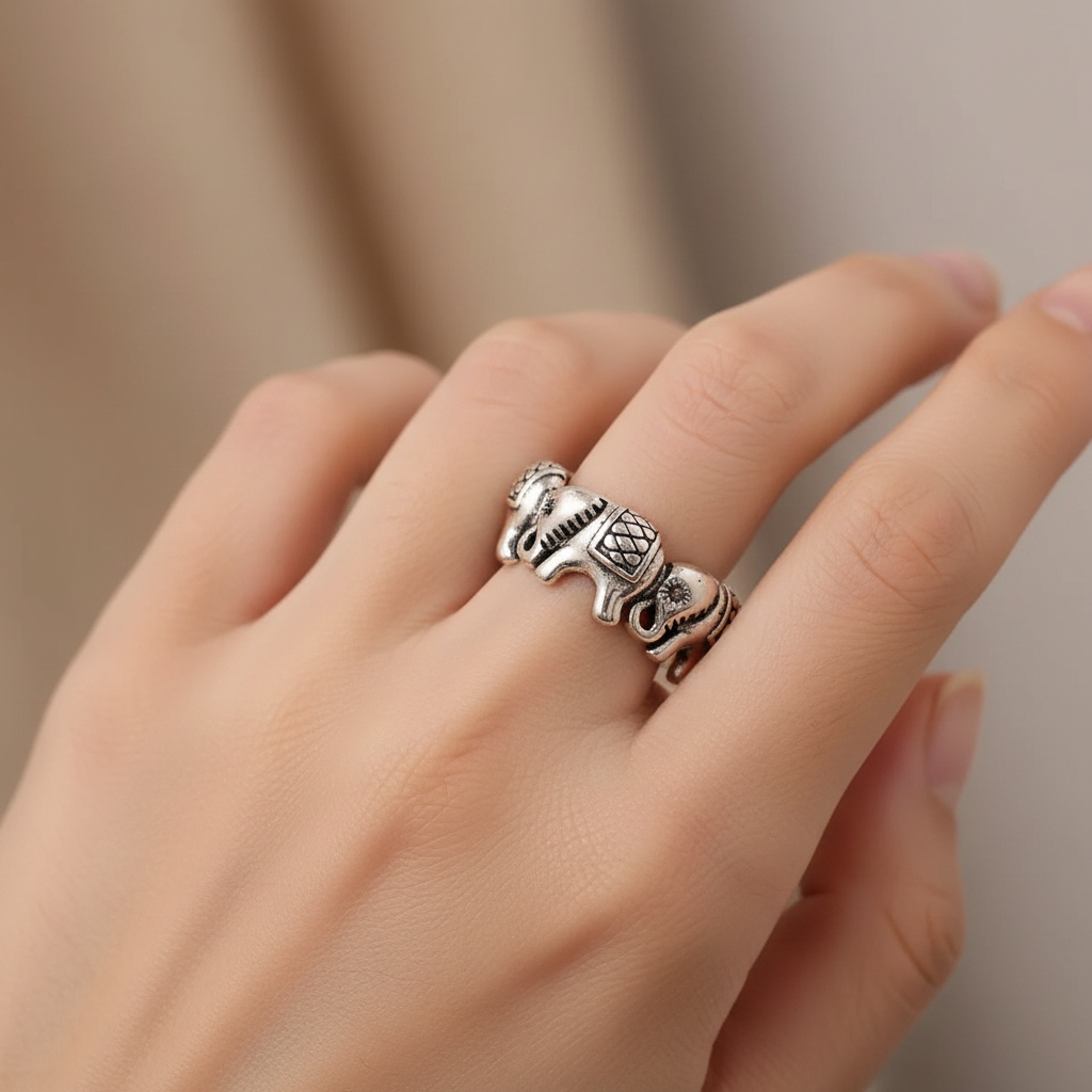 Amira – Bague Élégance Royale Éléphant