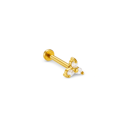 Whitney – Labret Cluster Trilogie en Cristaux