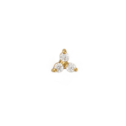 Whitney – Labret Cluster Trilogie en Cristaux