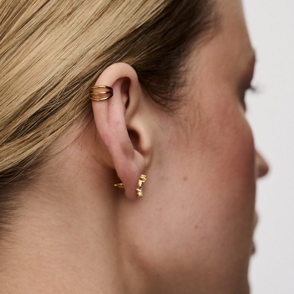 Amanda – Boucles d'Oreilles Créoles Triple Rang