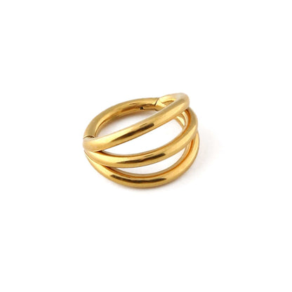 Amanda – Boucles d'Oreilles Créoles Triple Rang