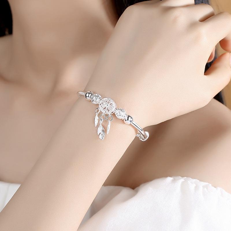 Nayla – Bracelet Attrape-Rêves Ajustable en Argent 925