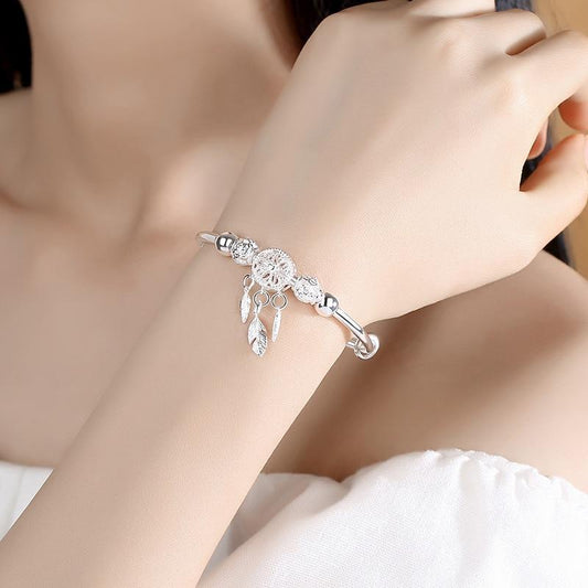 Nayla – Bracelet Attrape-Rêves Ajustable en Argent 925