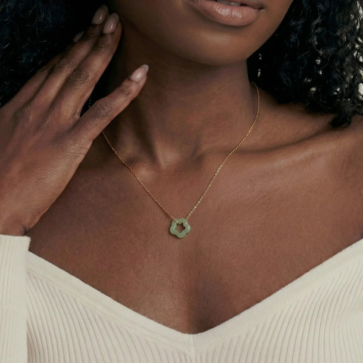 Collier Femme avec Pendentif Fleur