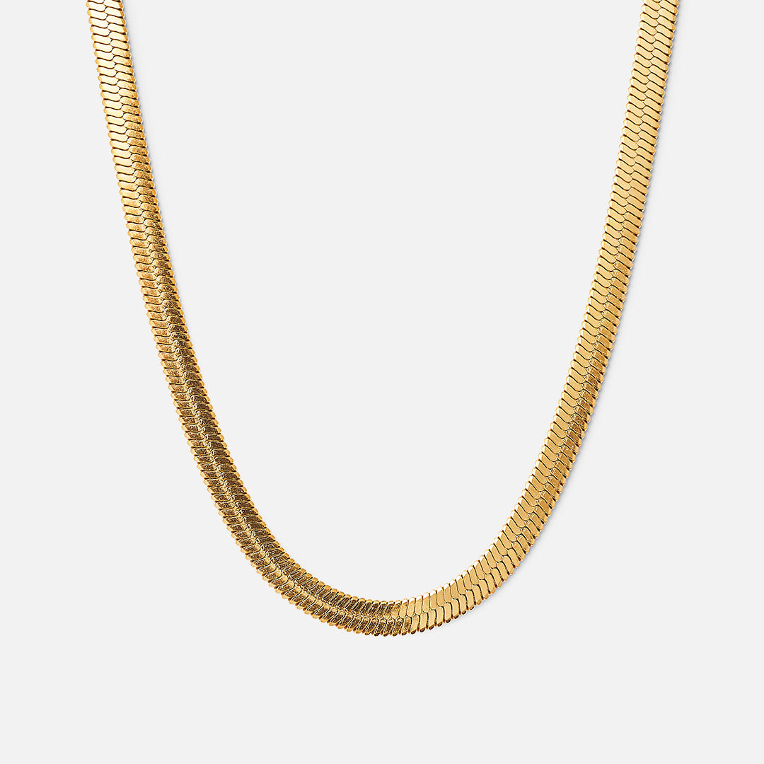 Riko – Collier Ras-du-Cou Serpent en Acier Inoxydable