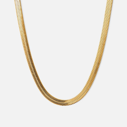 Riko – Collier Ras-du-Cou Serpent en Acier Inoxydable