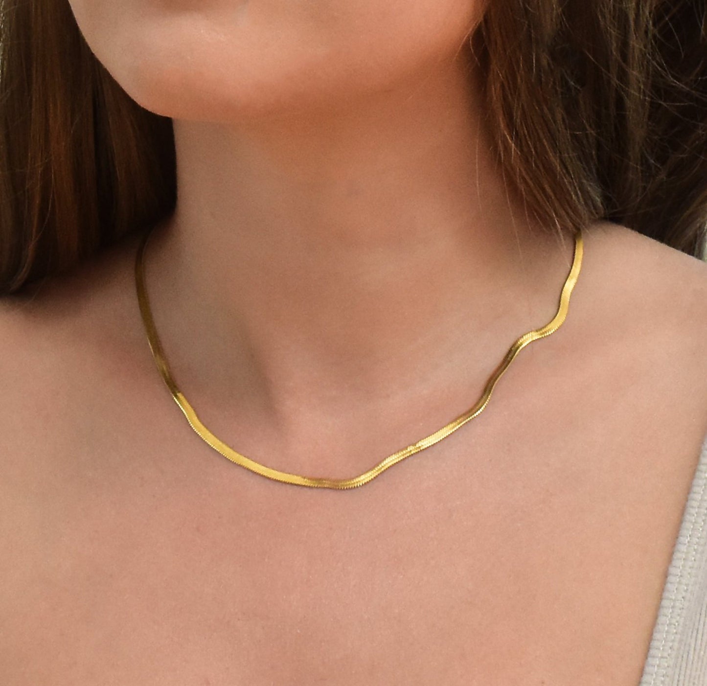 Lucienne - Chaîne Serpent en Or Élégante