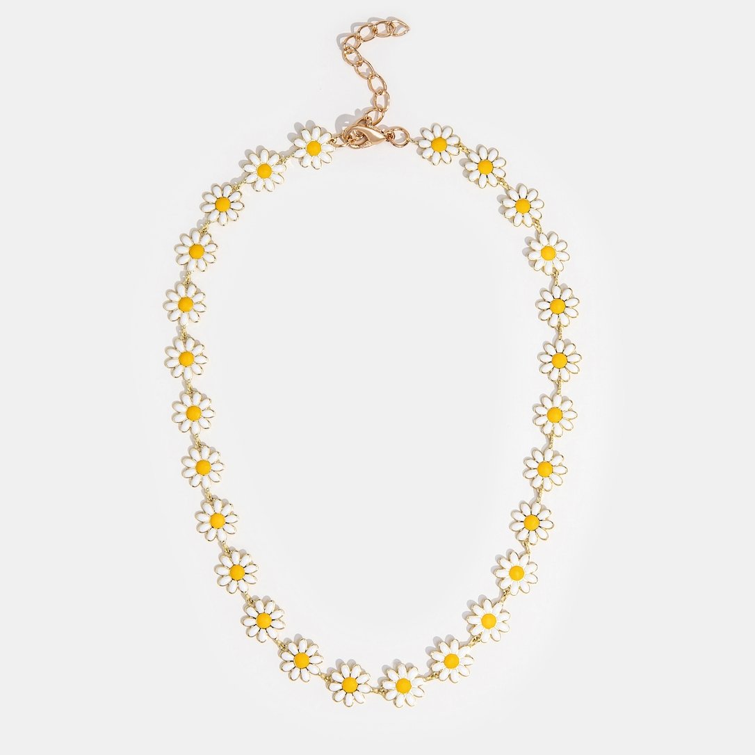 Daisy – Collier Fleur Blanche Élégante