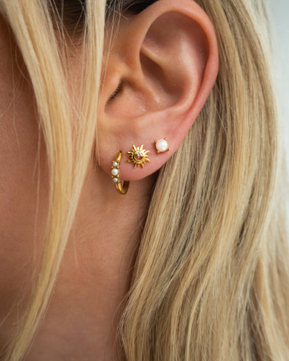 Jessi - Boucles d'oreilles en perles dorées
