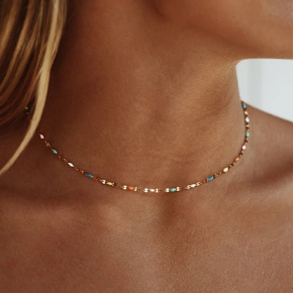 Celeste – Collier Ras-de-Cou Arc-en-Ciel